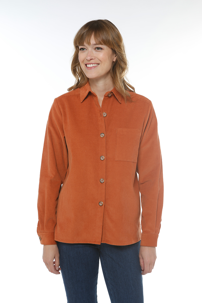 Surchemise velours 707377 orange